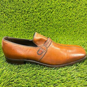 Nettleton Vintage Mens Size 9 Brown Casual Classic Leather Slip On Shoes Loafers